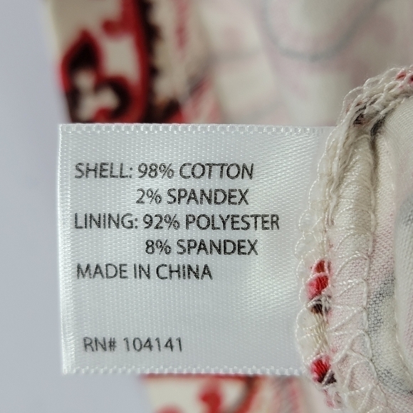 Lady Hagen Tango Red Woven Paisley Print Golf Skirt/Skort Sz 8 - Picture 12 of 14